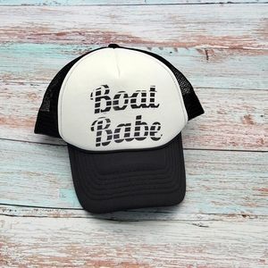 NWOT,  Black and White trucker hat